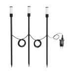 Mehrfachpackung 3x Eglo Erdspießleuchte Zancaro 1 Aluminium Schwarz 1W 130lm - 830 Warmweiß | IP44